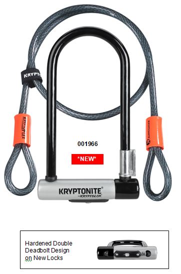 Kryptonite U lock with Cable
